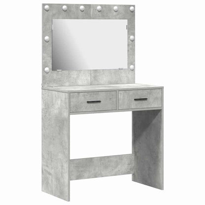 Sminkbord med låda Betonggrå 78.5 x 41 x 135 cm