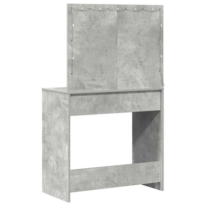 Sminkbord med låda Betonggrå 78.5 x 41 x 135 cm