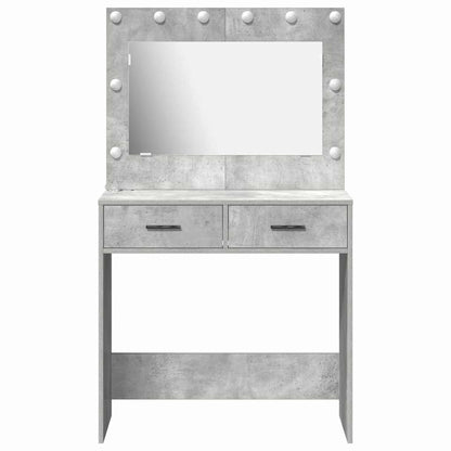 Sminkbord med låda Betonggrå 78.5 x 41 x 135 cm