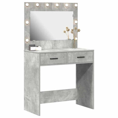 Sminkbord med låda Betonggrå 78.5 x 41 x 135 cm
