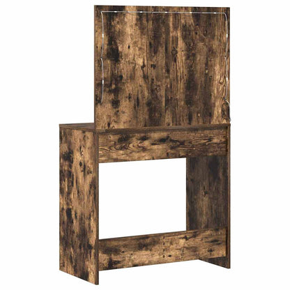 Sminkbord med låda Rökfärgad Ek 78.5 x 41 x 135 cm