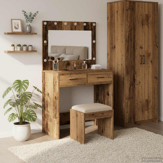 Sminkbord Gammalt Trä 78.5 x 41 x 135 cm