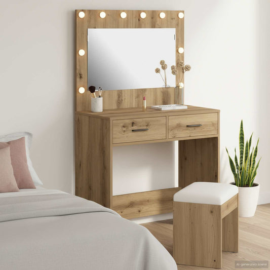 Sminkbord Artisan Ek 78.5 x 41 x 135 cm