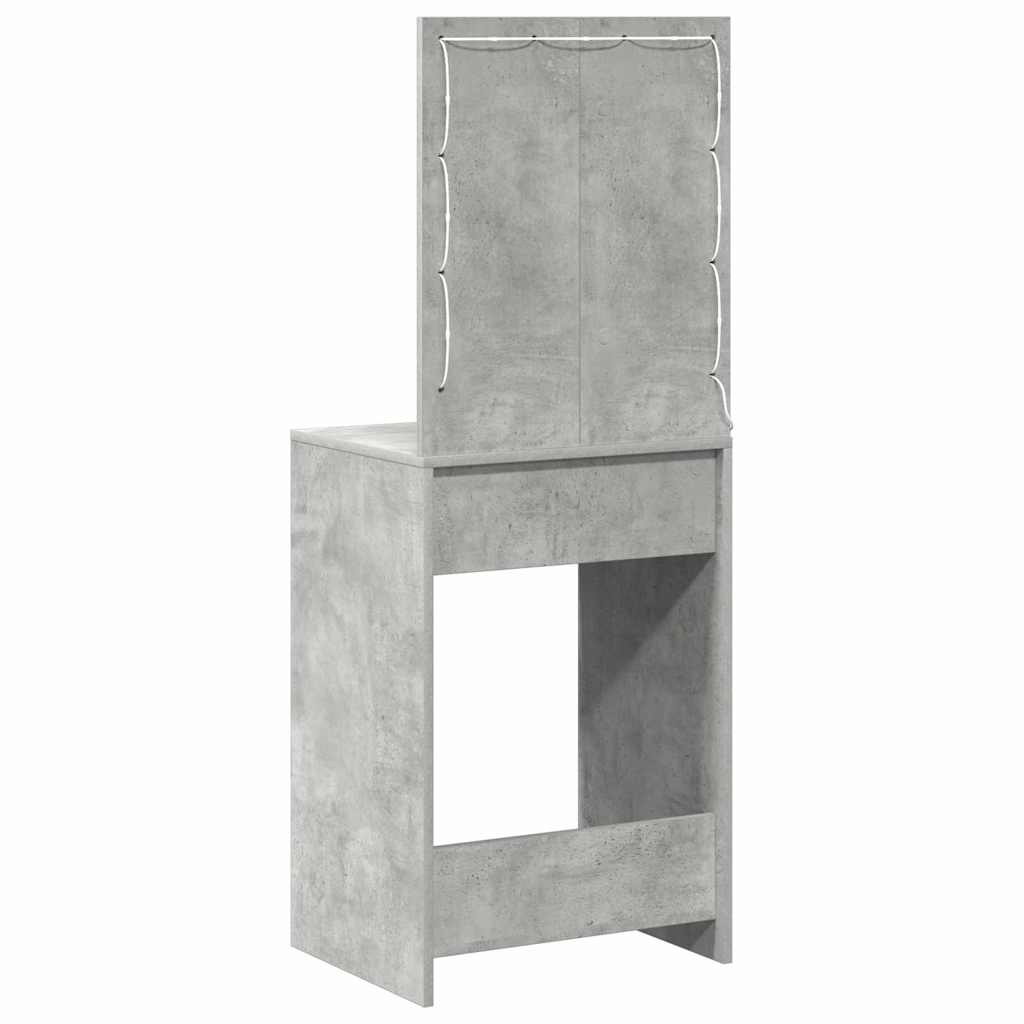 Sminkbord med låda Betonggrå 50 x 41 x 135 cm