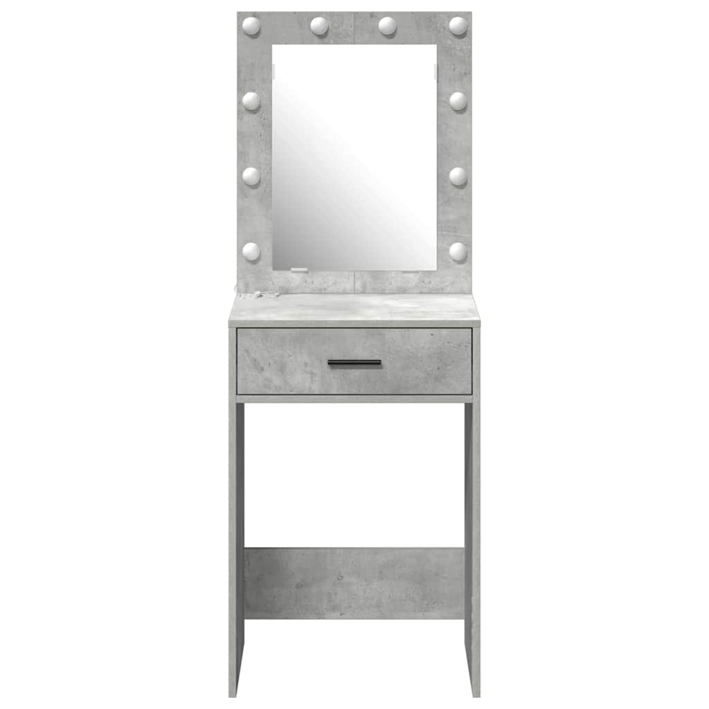 Sminkbord med låda Betonggrå 50 x 41 x 135 cm
