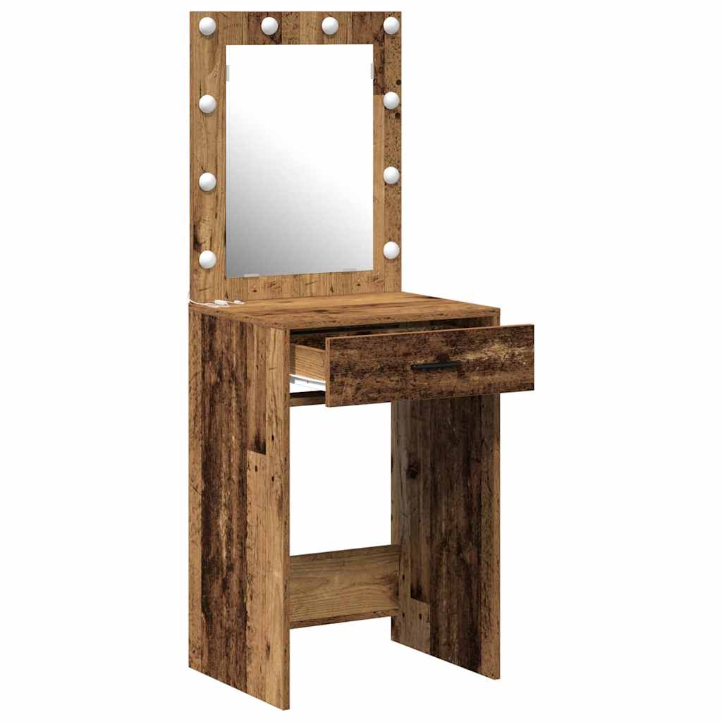 Sminkbord med låda Gammalt Trä 50 x 41 x 135 cm