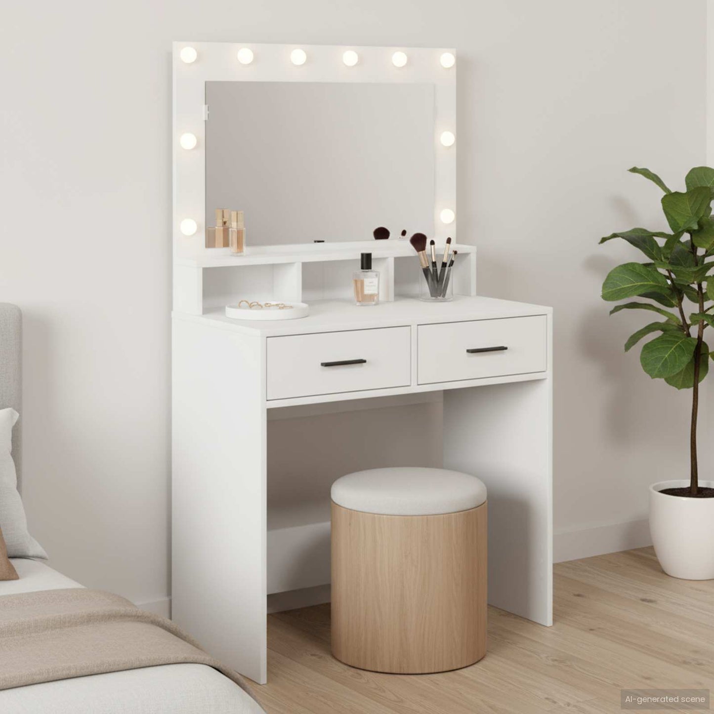 Sminkbord Vit 79 x 41 x 135 cm