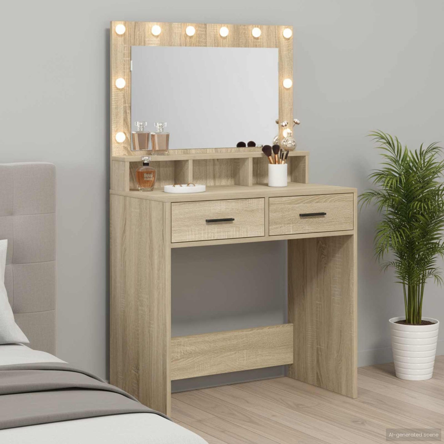 Sminkbord Sonoma Ek 79 x 41 x 135 cm