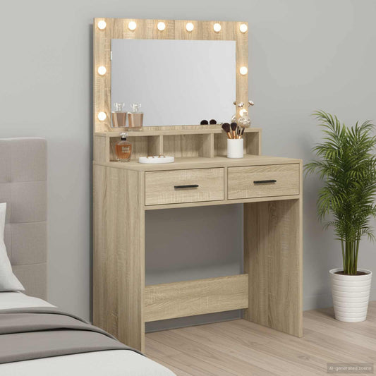 Sminkbord Sonoma Ek 79 x 41 x 135 cm