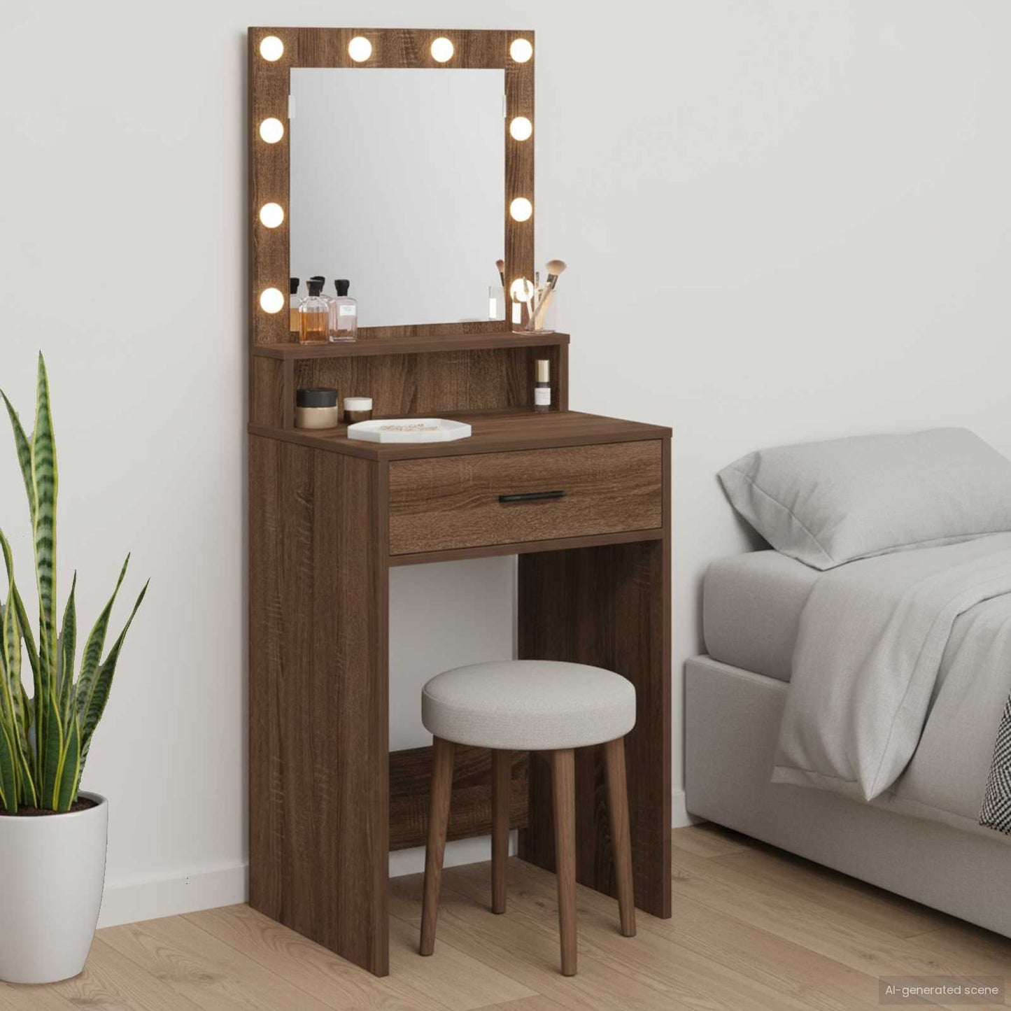 Sminkbord Brun Ek 50 x 41 x 135 cm