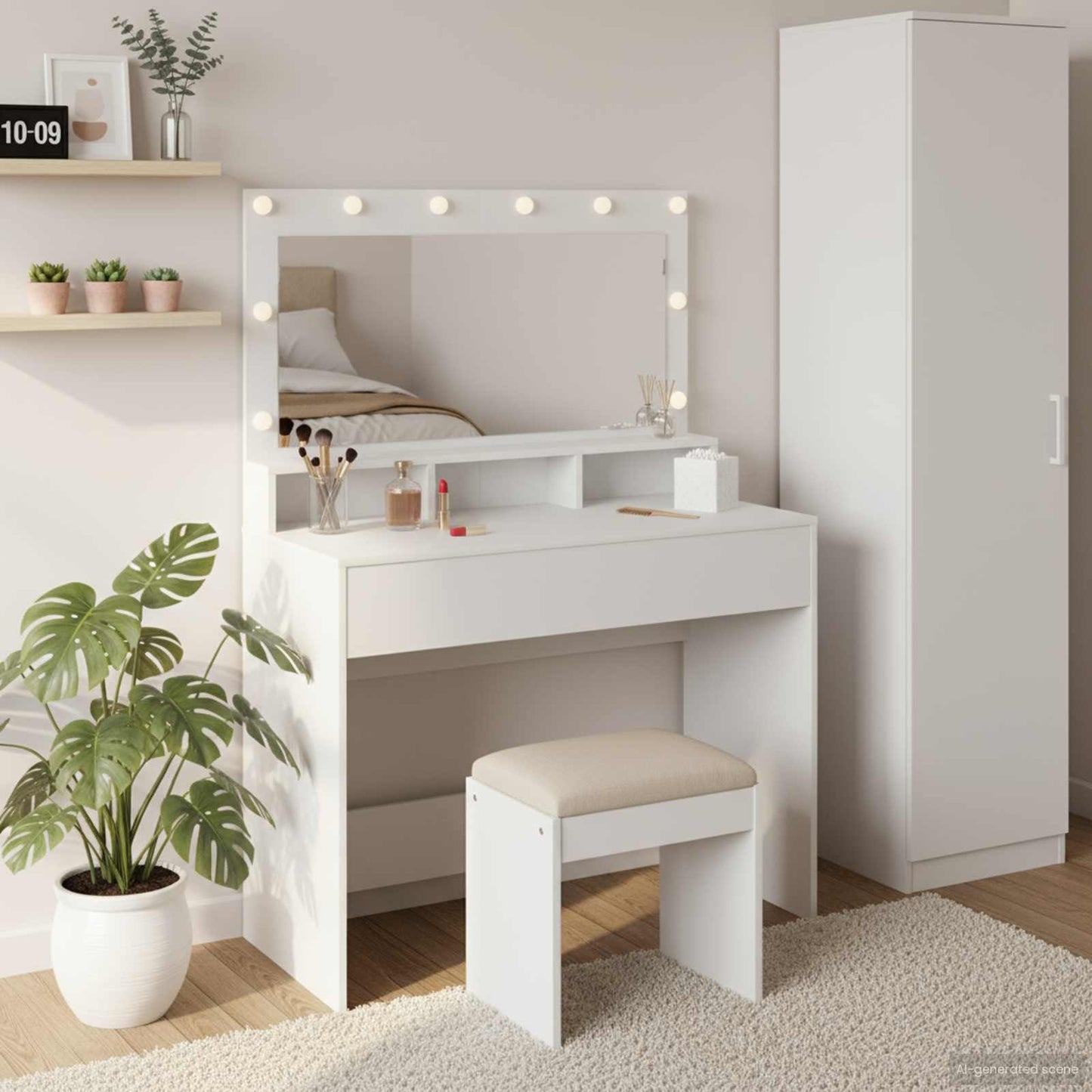 Sminkbord Vit 100 x 41 x 135 cm