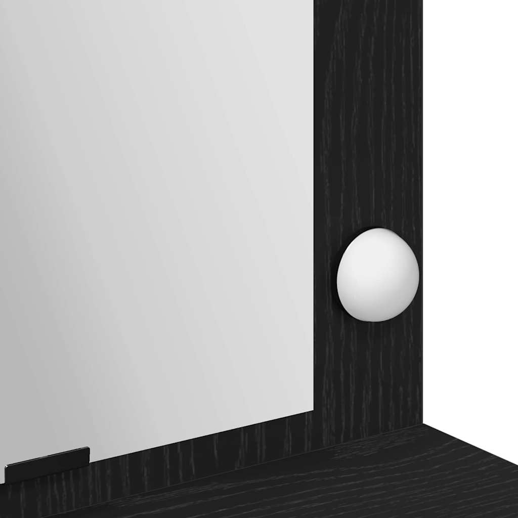 Sminkbord Svart Ek 100 x 41 x 135 cm