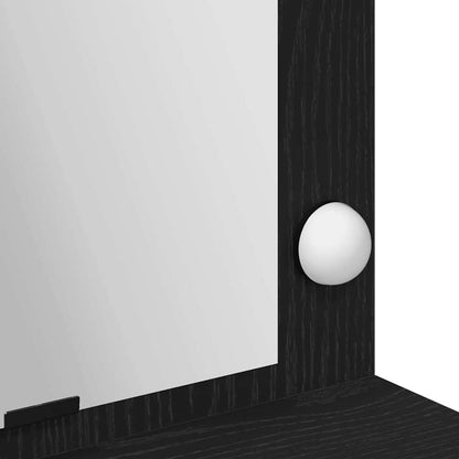 Sminkbord Svart Ek 100 x 41 x 135 cm