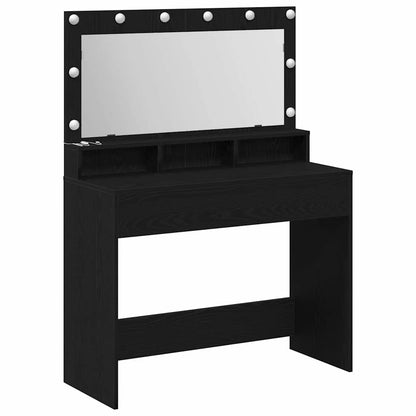 Sminkbord Svart Ek 100 x 41 x 135 cm