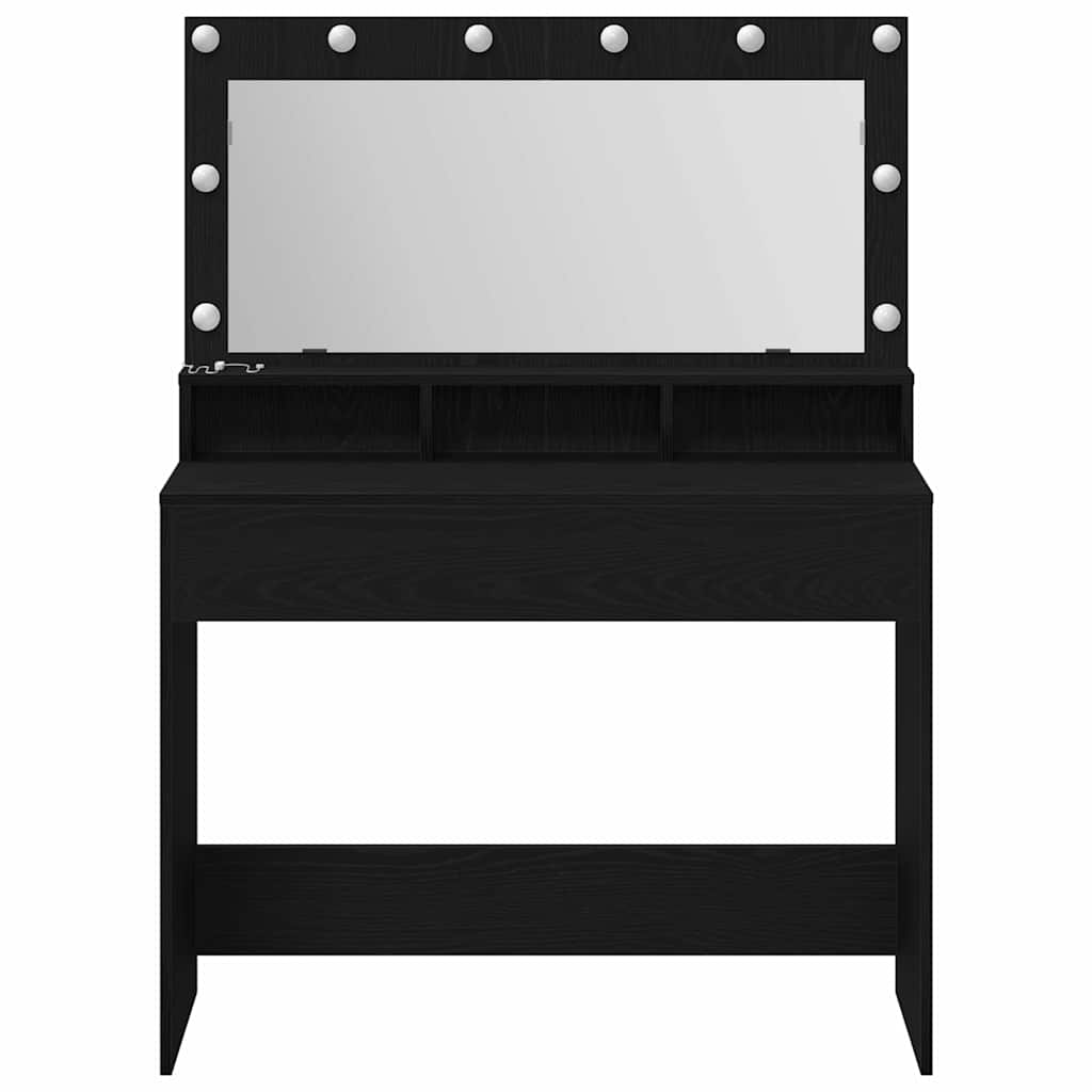 Sminkbord Svart Ek 100 x 41 x 135 cm