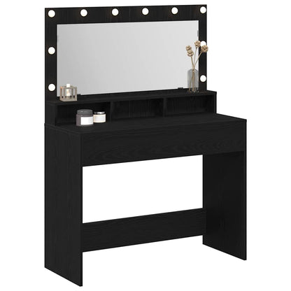 Sminkbord Svart Ek 100 x 41 x 135 cm