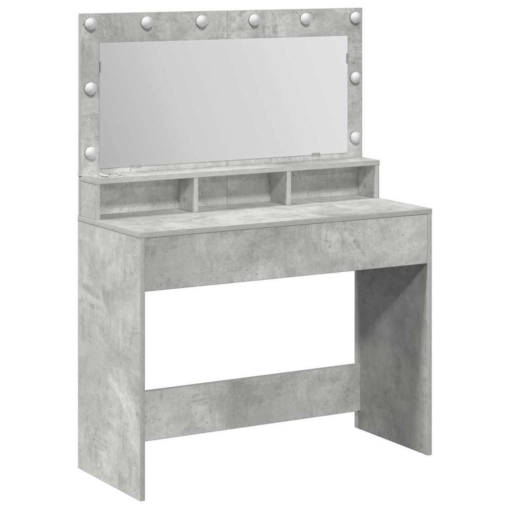 Sminkbord Betonggrå 100 x 41 x 135 cm