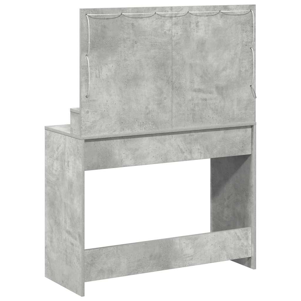 Sminkbord Betonggrå 100 x 41 x 135 cm