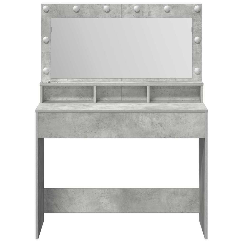 Sminkbord Betonggrå 100 x 41 x 135 cm