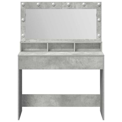 Sminkbord Betonggrå 100 x 41 x 135 cm