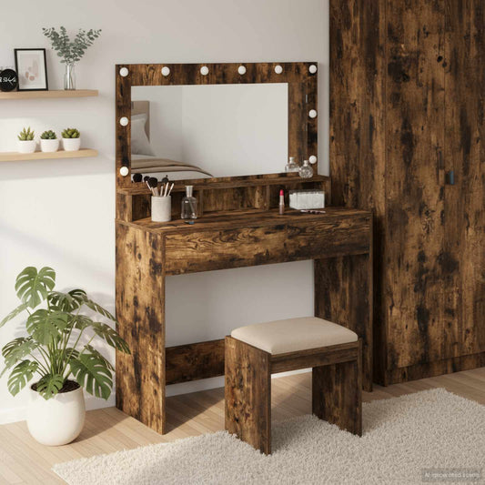 Sminkbord Rökfärgad Ek 100 x 41 x 135 cm