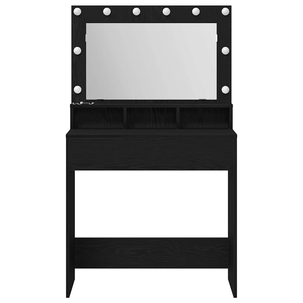 Sminkbord Svart Ek 75,5 x 41 x 135 cm