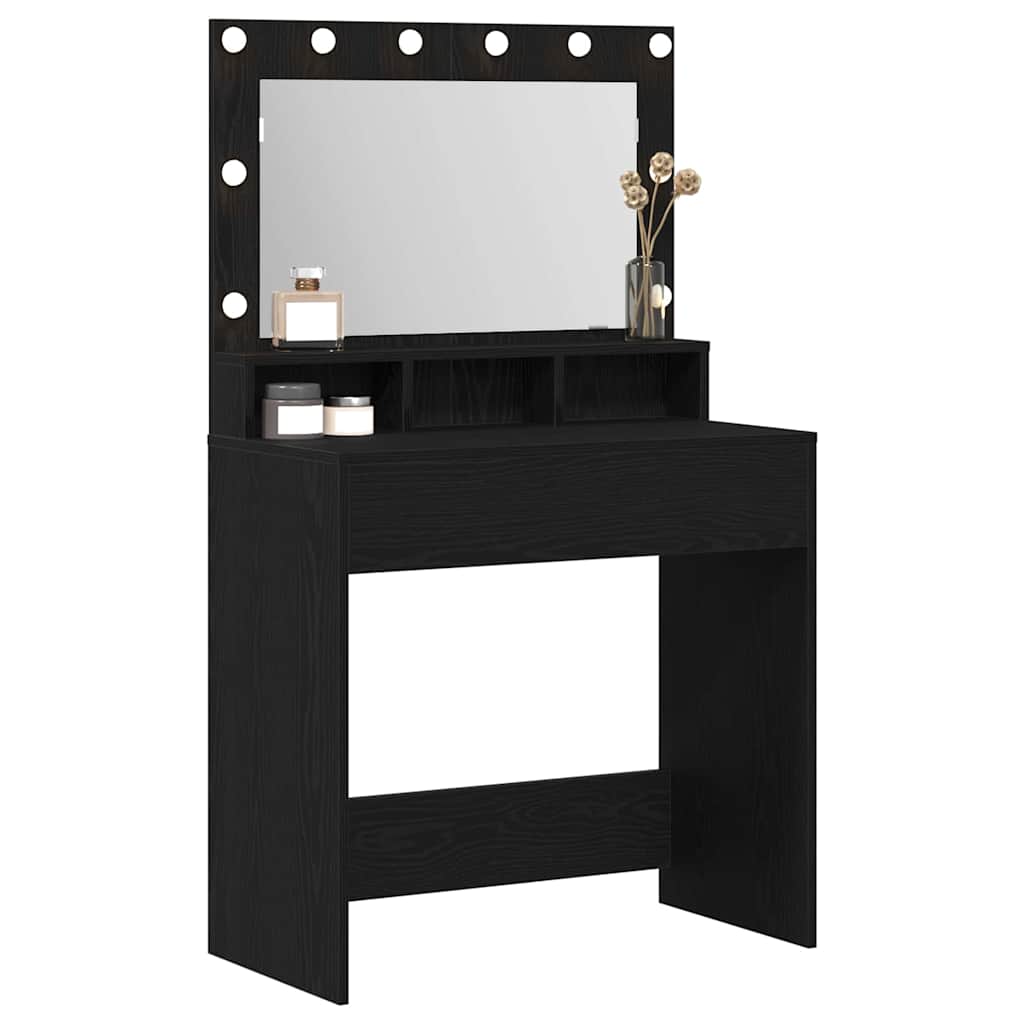 Sminkbord Svart Ek 75,5 x 41 x 135 cm