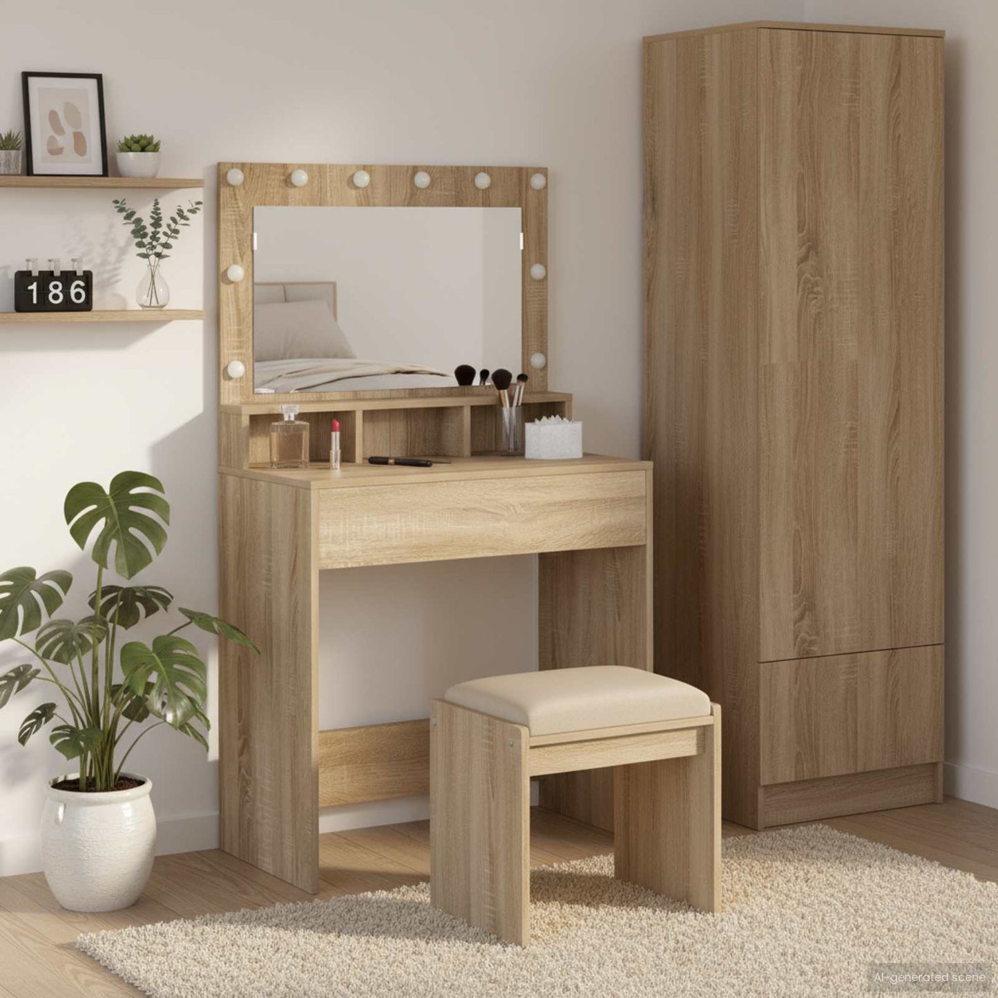 Sminkbord Sonoma Ek 75,5 x 41 x 135 cm