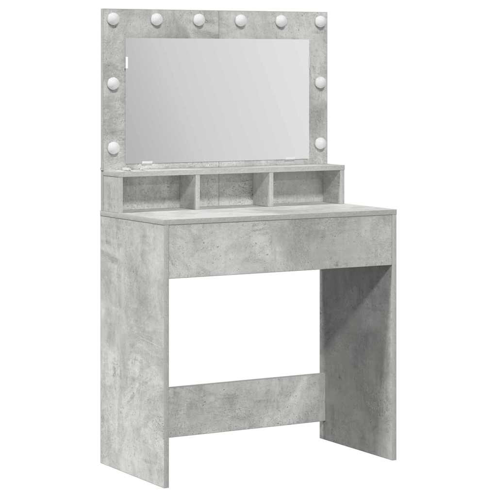Sminkbord Betonggrå 75,5 x 41 x 135 cm