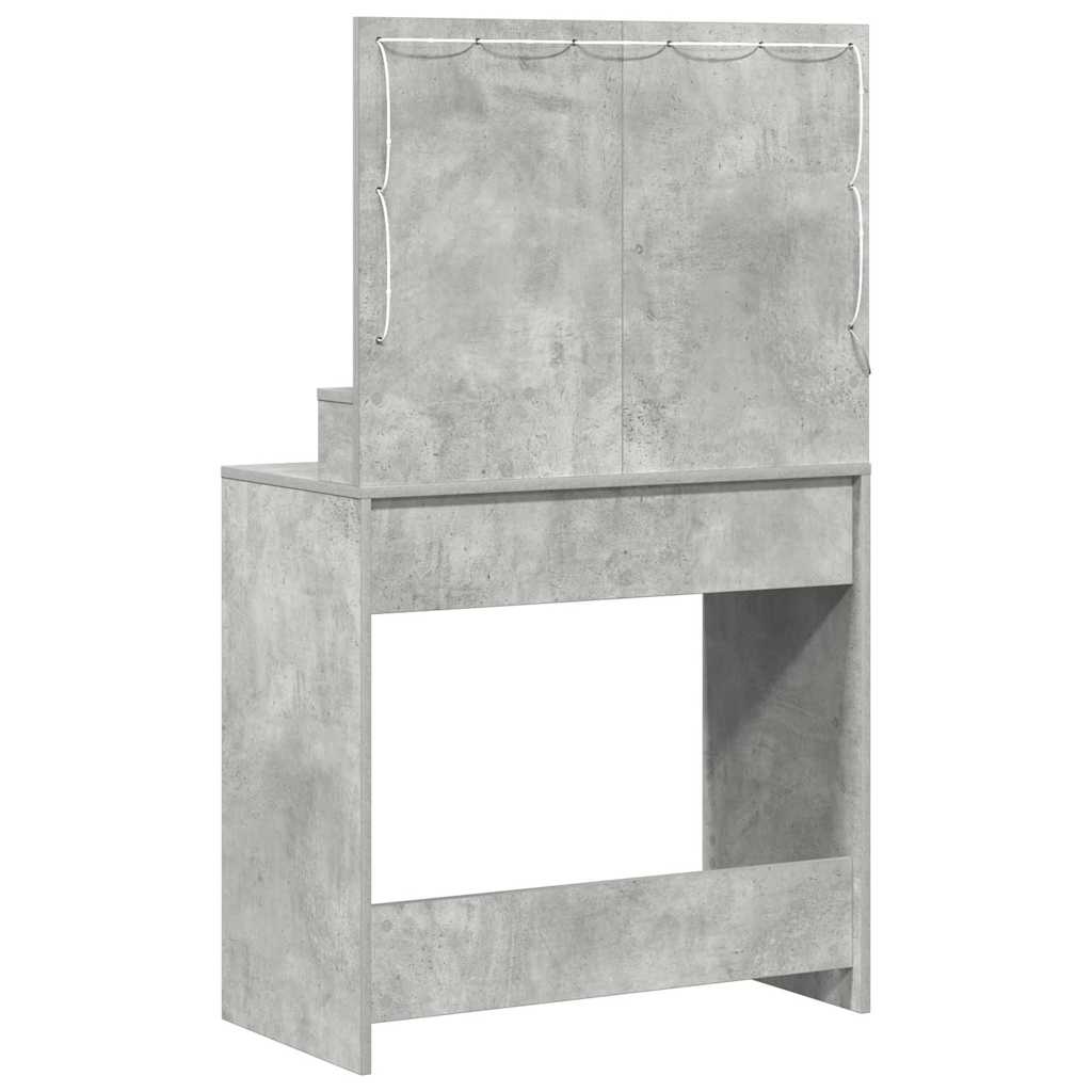 Sminkbord Betonggrå 75,5 x 41 x 135 cm