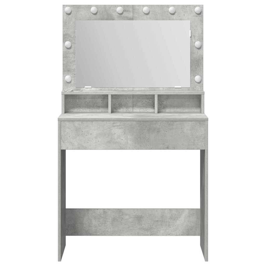 Sminkbord Betonggrå 75,5 x 41 x 135 cm