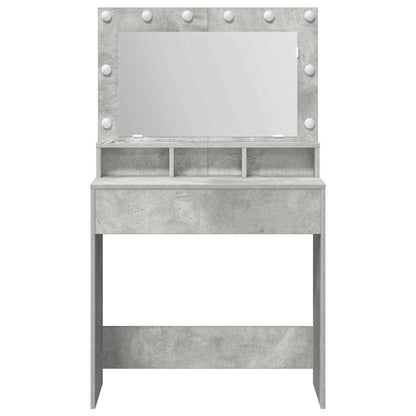 Sminkbord Betonggrå 75,5 x 41 x 135 cm