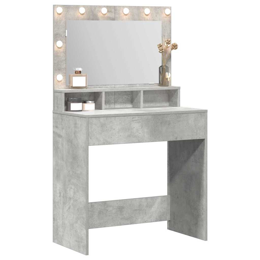 Sminkbord Betonggrå 75,5 x 41 x 135 cm
