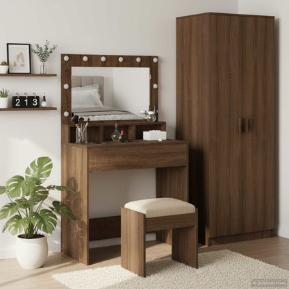 Sminkbord Brun Ek 75,5 x 41 x 135 cm
