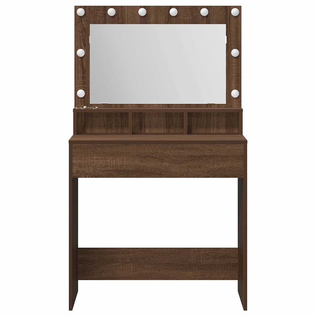 Sminkbord Brun Ek 75,5 x 41 x 135 cm