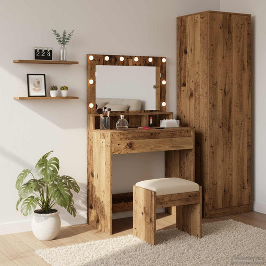 Sminkbord Gammalt Trä 75,5 x 41 x 135 cm