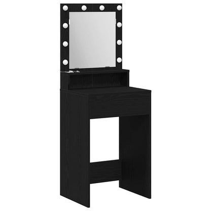 Sminkbord med hylla Svart Ek 50 x 41 x 135 cm
