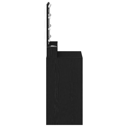 Sminkbord med hylla Svart Ek 50 x 41 x 135 cm