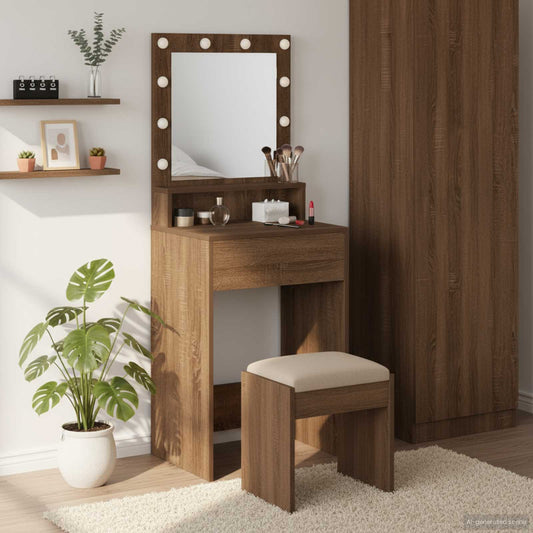 Sminkbord Brun Ek 50 x 41 x 135 cm