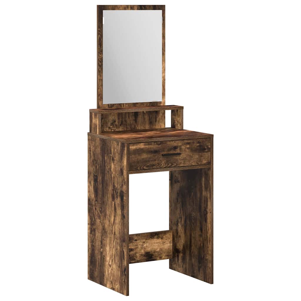 Sminkbord med låda Rökt ek 50 x 41 x 140 cm