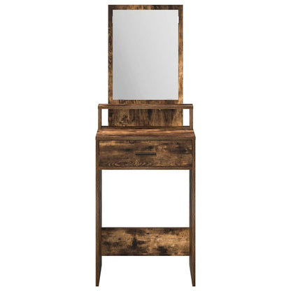 Sminkbord med låda Rökt ek 50 x 41 x 140 cm