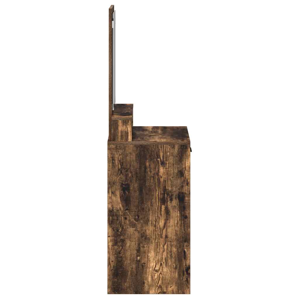 Sminkbord med låda Rökt ek 50 x 41 x 140 cm