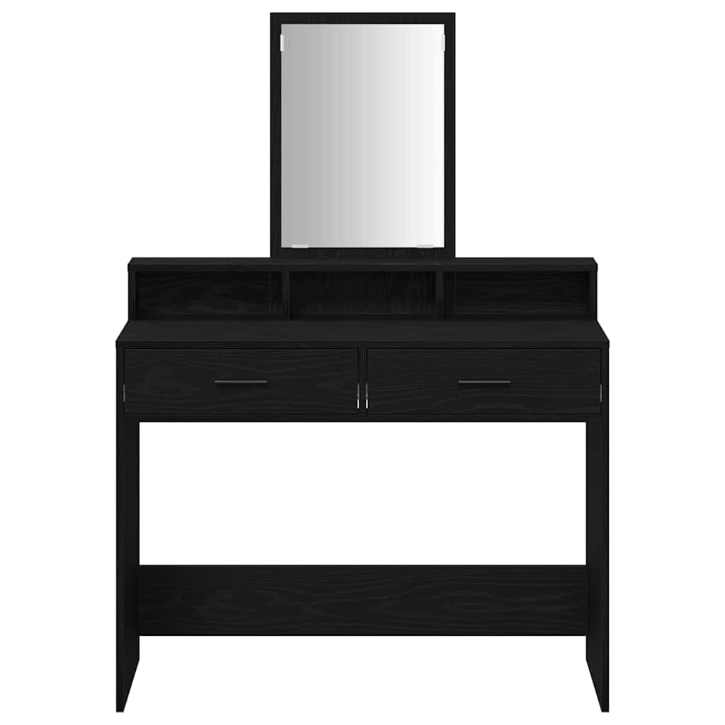 Sminkbord Svart Ek 100 x 41 x 140 cm