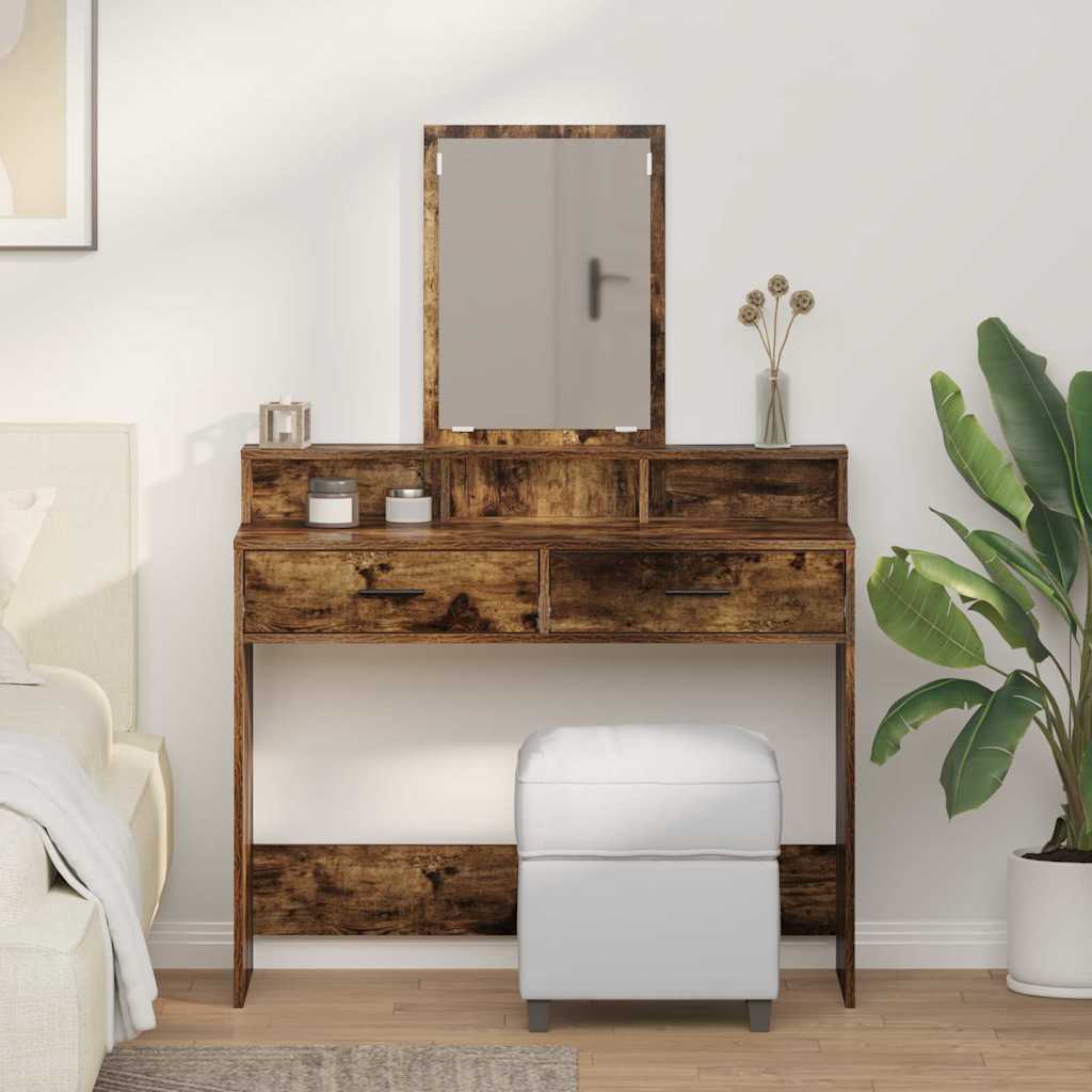 Sminkbord Rökfärgad Ek 100 x 41 x 140 cm