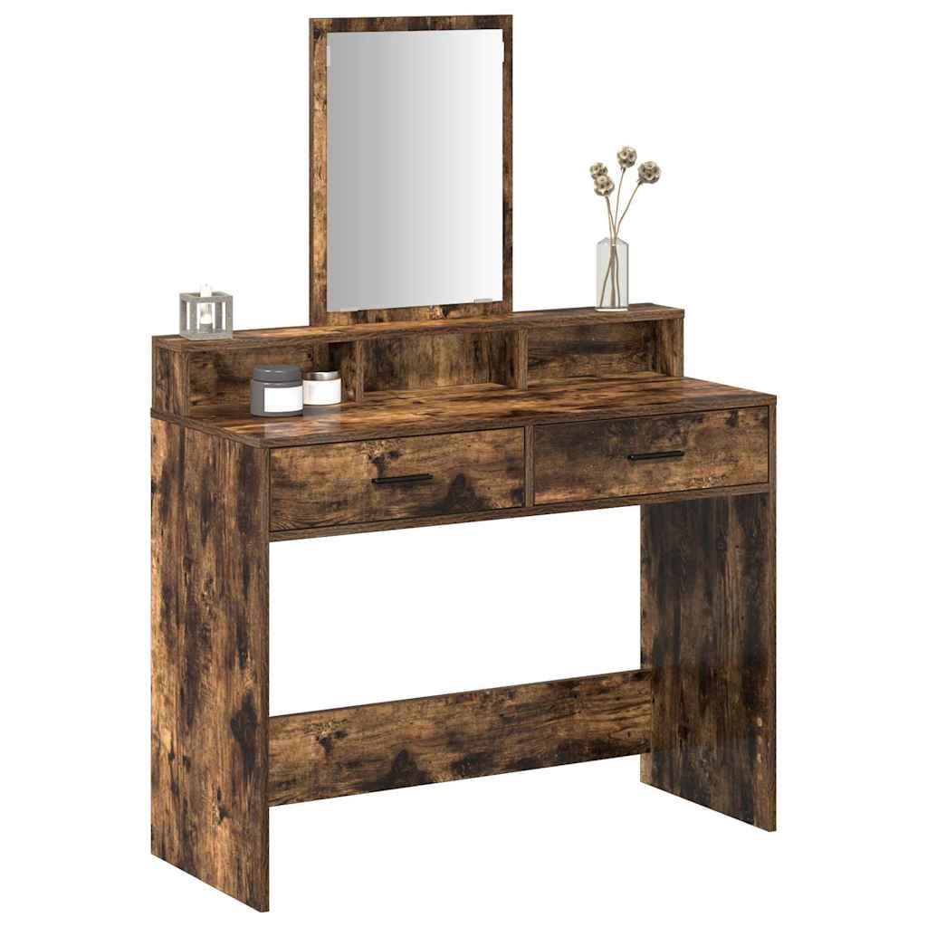 Sminkbord Rökfärgad Ek 100 x 41 x 140 cm