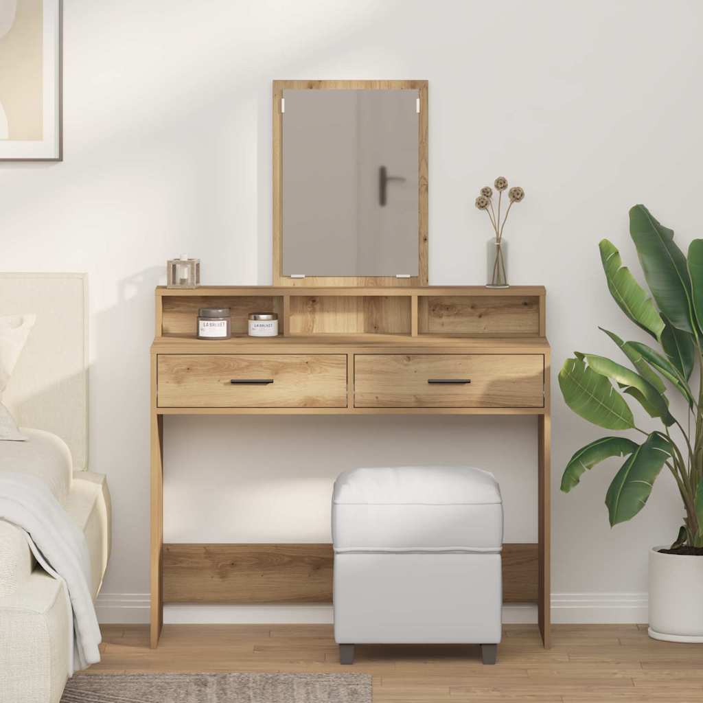 Sminkbord Artisan Ek 100 x 41 x 140 cm