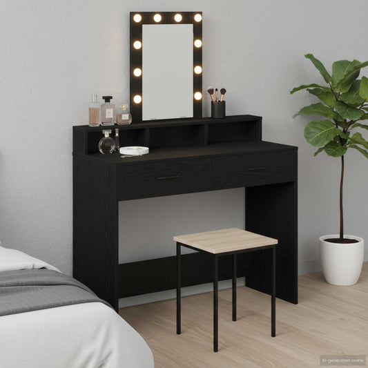Sminkbord Svart 100 x 41 x 140 cm