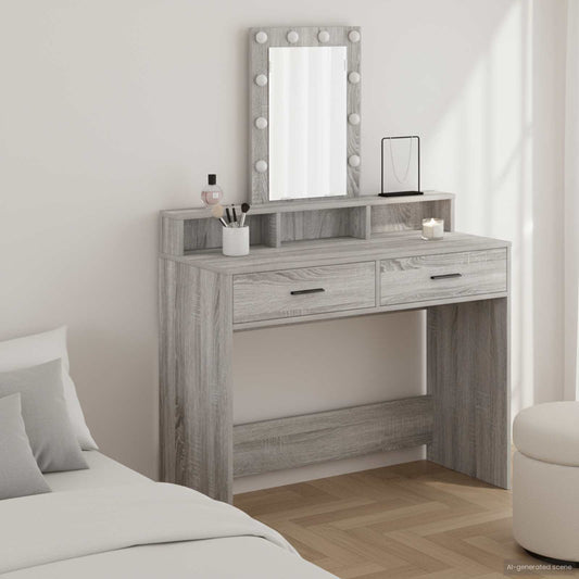 Sminkbord Grå 100 x 41 x 140 cm