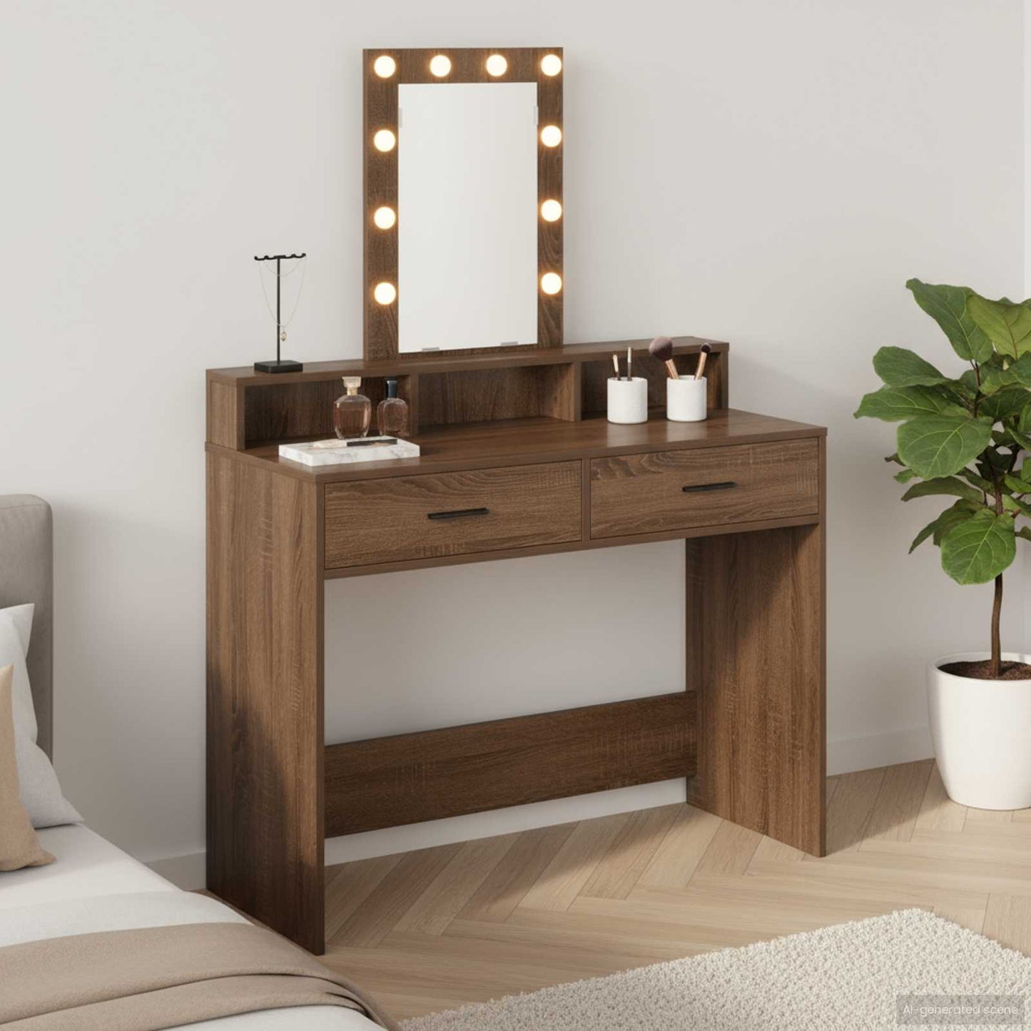 Sminkbord Brun 100 x 41 x 140 cm