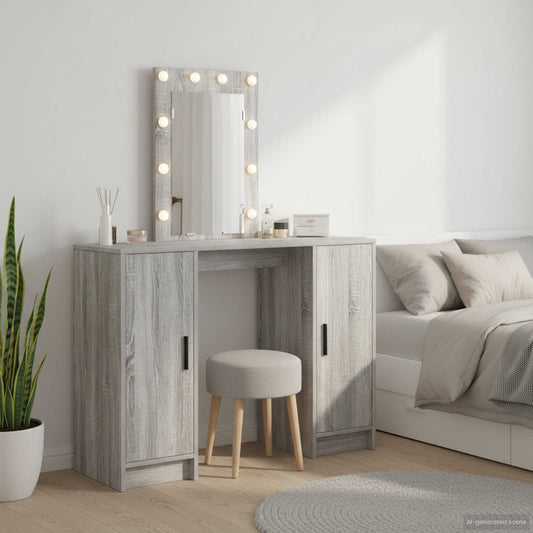 Sminkbord Grå 102 x 33 x 135 cm